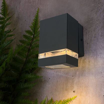 Modern Garden Outdoor Single Black Wall Light IP44 - Energy Light Bulbs - Free delivery on all orders