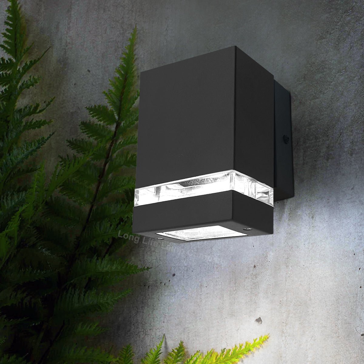 Modern Garden Outdoor Single Black Wall Light IP44 - Energy Light Bulbs - Free delivery on all orders