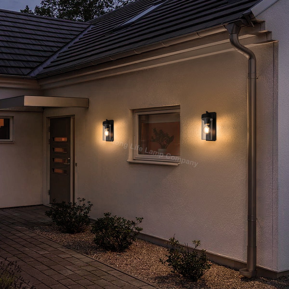 Modern Garden Outdoor Wall Light Lantern Clear Diffuser ZLC344 with 4W LED - Free delivery on all orders