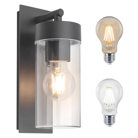 Modern Garden Outdoor Wall Light Lantern with 4W LED - Energy Light Bulbs - Free delivery on all orders