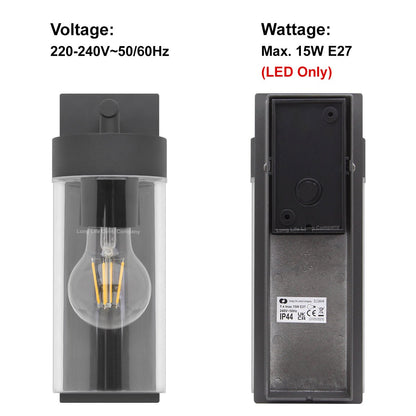 Modern Garden Outdoor Wall Light Lantern with 4W LED - Energy Light Bulbs - Free delivery on all orders