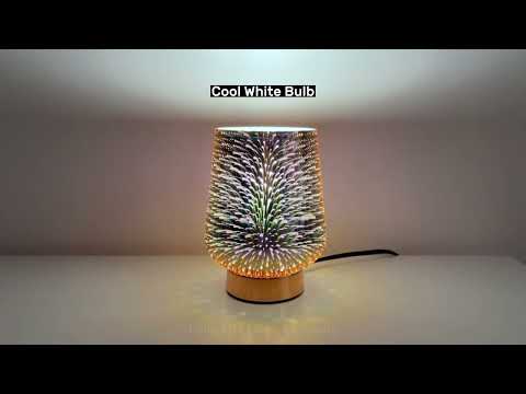 Modern Glass Table Lamp 3D Speckle Copper Finish - Energy Light Bulbs - Free delivery on all orders