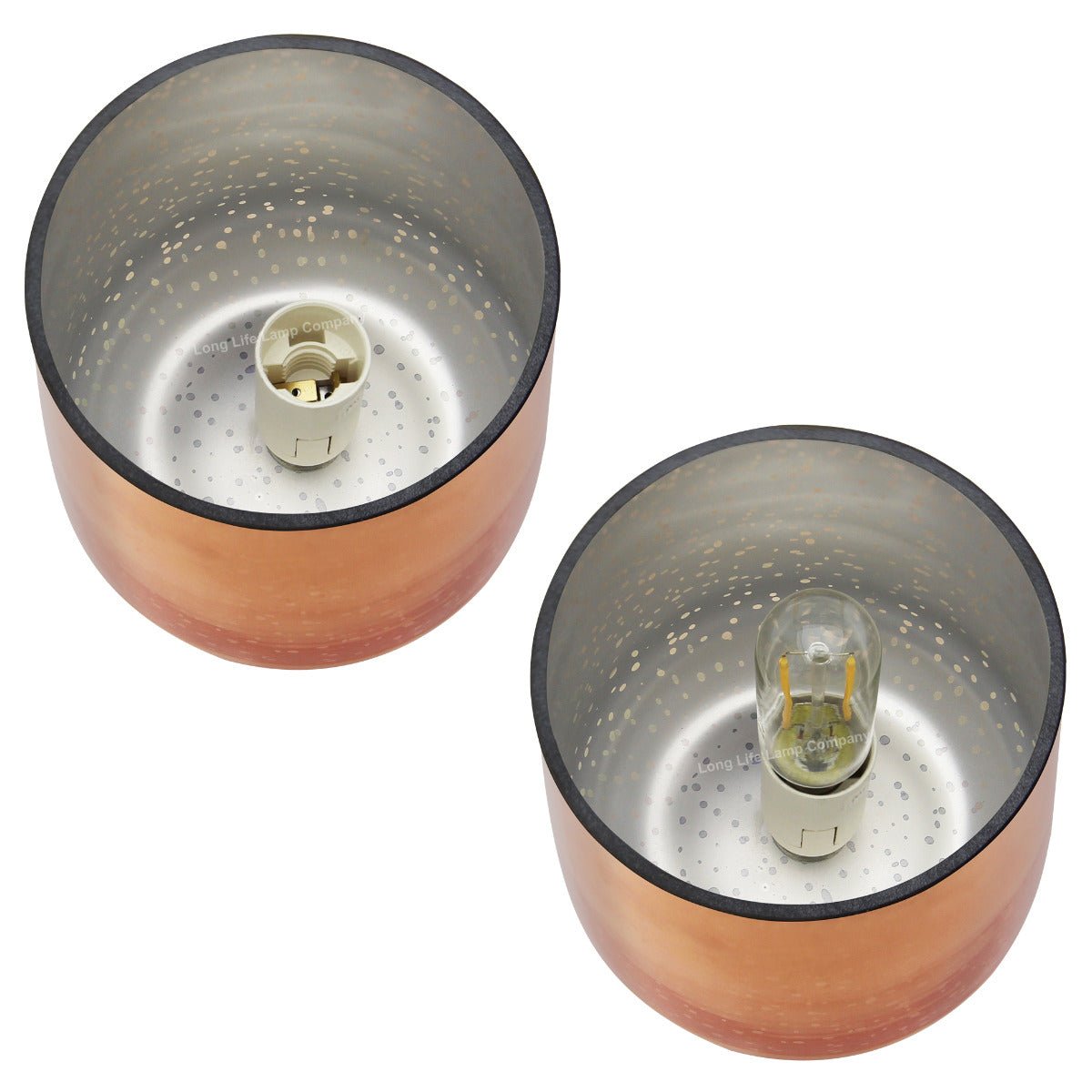 Modern Glass Table Lamp 3D Speckle Copper Finish - Energy Light Bulbs - Free delivery on all orders