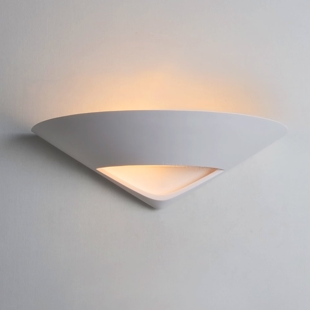 Modern Half Round Moon White Ceramic Contemporary Indoor Wall Light Lamp - Energy Light Bulbs - Free delivery on all orders