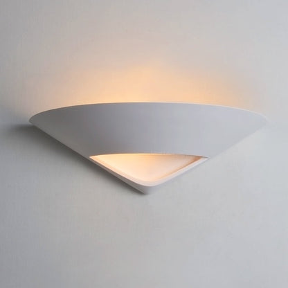 Modern Half Round Moon White Ceramic Contemporary Indoor Wall Light Lamp - Energy Light Bulbs - Free delivery on all orders