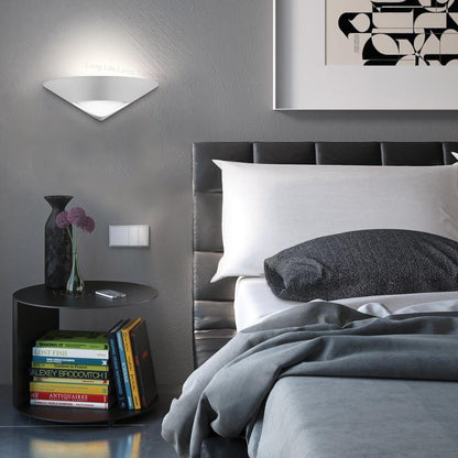 Modern Half Round Moon White Ceramic Contemporary Indoor Wall Light Lamp - Energy Light Bulbs - Free delivery on all orders