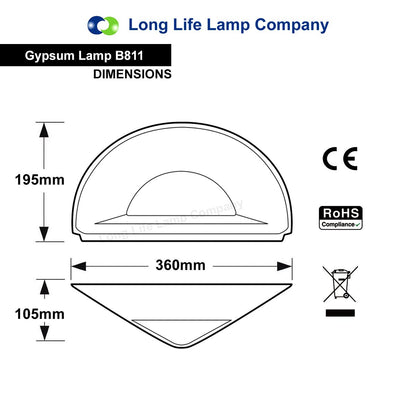 Modern Half Round Moon White Ceramic Contemporary Indoor Wall Light Lamp - Energy Light Bulbs - Free delivery on all orders