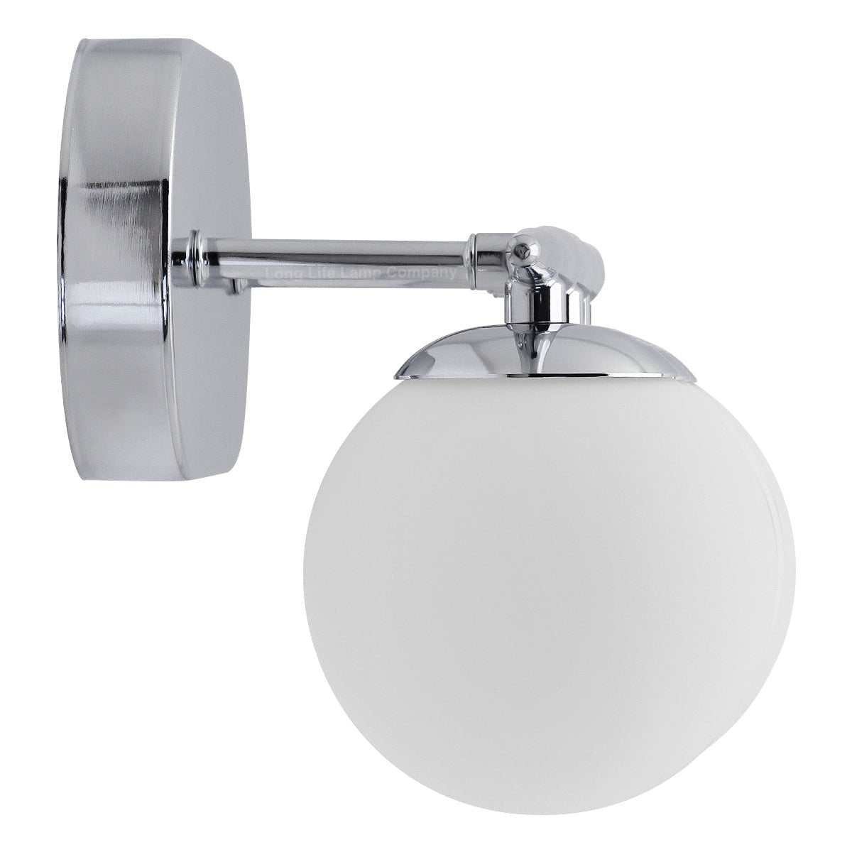 Modern Indoor 3 Frosted Glass Globe Scone Chrome Wall Light With LED G9 Warm White - Energy Light Bulbs - Free delivery on all orders