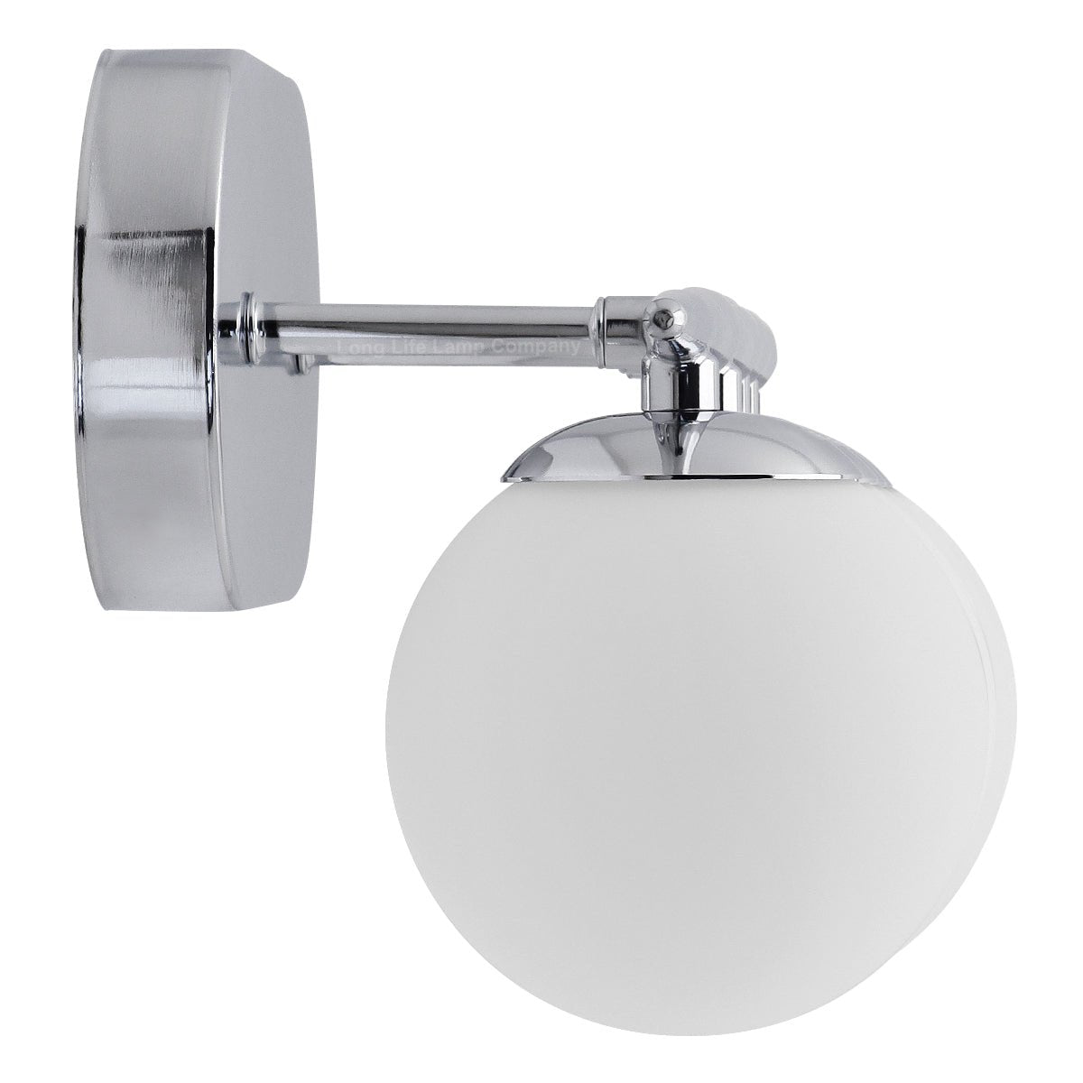 Modern Indoor 4 Frosted Glass Globe Scone Chrome Wall Light With LED G9 Warm White - Energy Light Bulbs - Free delivery on all orders