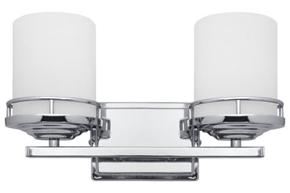 Modern Indoor Double Frosted Glass Sconce Chrome IP44 Wall Light With LED G9 Warm White - Energy Light Bulbs - Free delivery on all orders