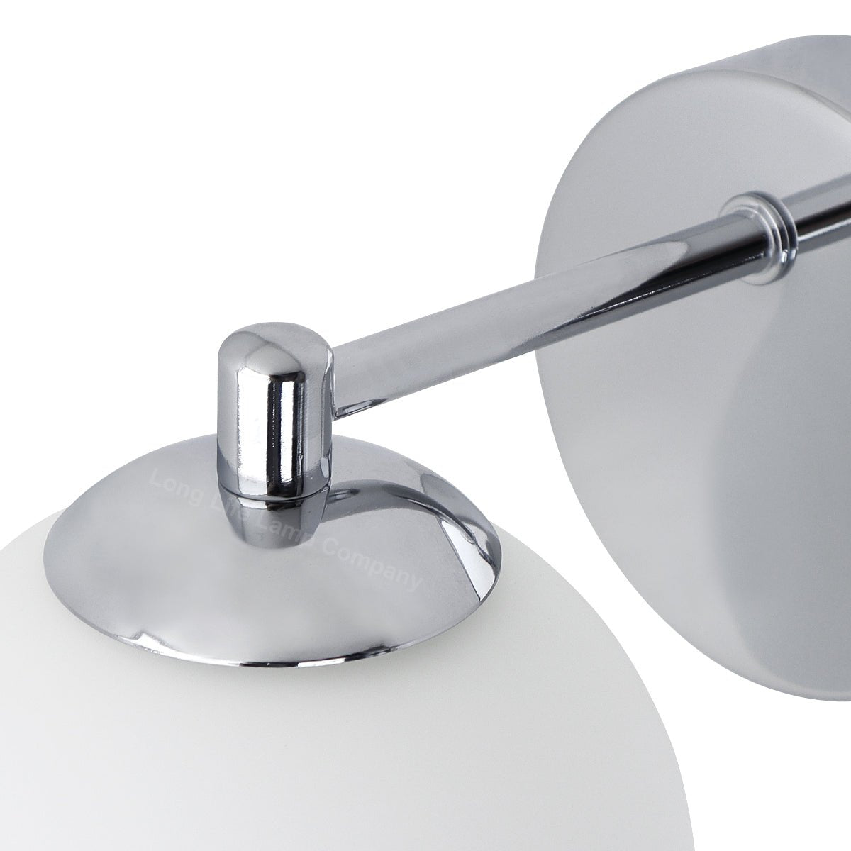 Modern Indoor Frosted Glass Globe Scone Chrome Wall Light With LED G9 Warm White - Energy Light Bulbs - Free delivery on all orders