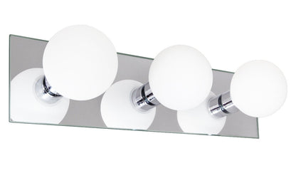 Modern IP44 Opaque 3 Globe Bathroom Mirror Light - Energy Light Bulbs - Free delivery on all orders