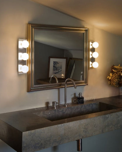 Modern IP44 Opaque 3 Globe Bathroom Mirror Light - Energy Light Bulbs - Free delivery on all orders