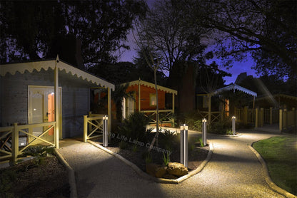 Modern LED Bollard Post Ground Spike Light Warm White Stainless Steel - Energy Light Bulbs - Free delivery on all orders