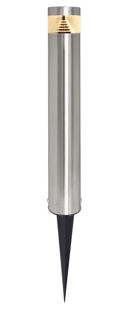 Modern LED Bollard Post Ground Spike Light Warm White Stainless Steel - Energy Light Bulbs - Free delivery on all orders