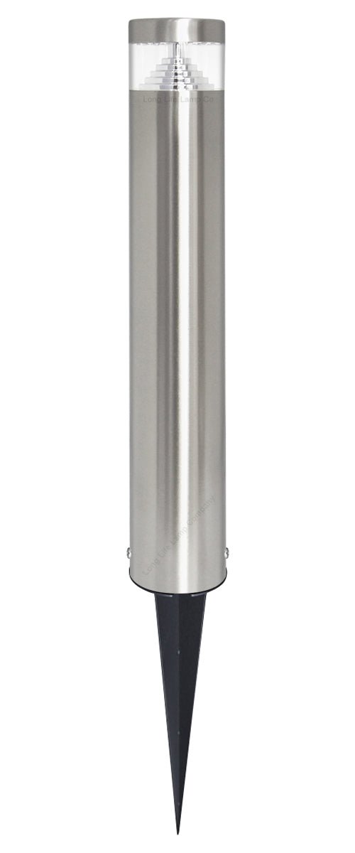 Modern LED Bollard Post Ground Spike Light Warm White Stainless Steel - Energy Light Bulbs - Free delivery on all orders