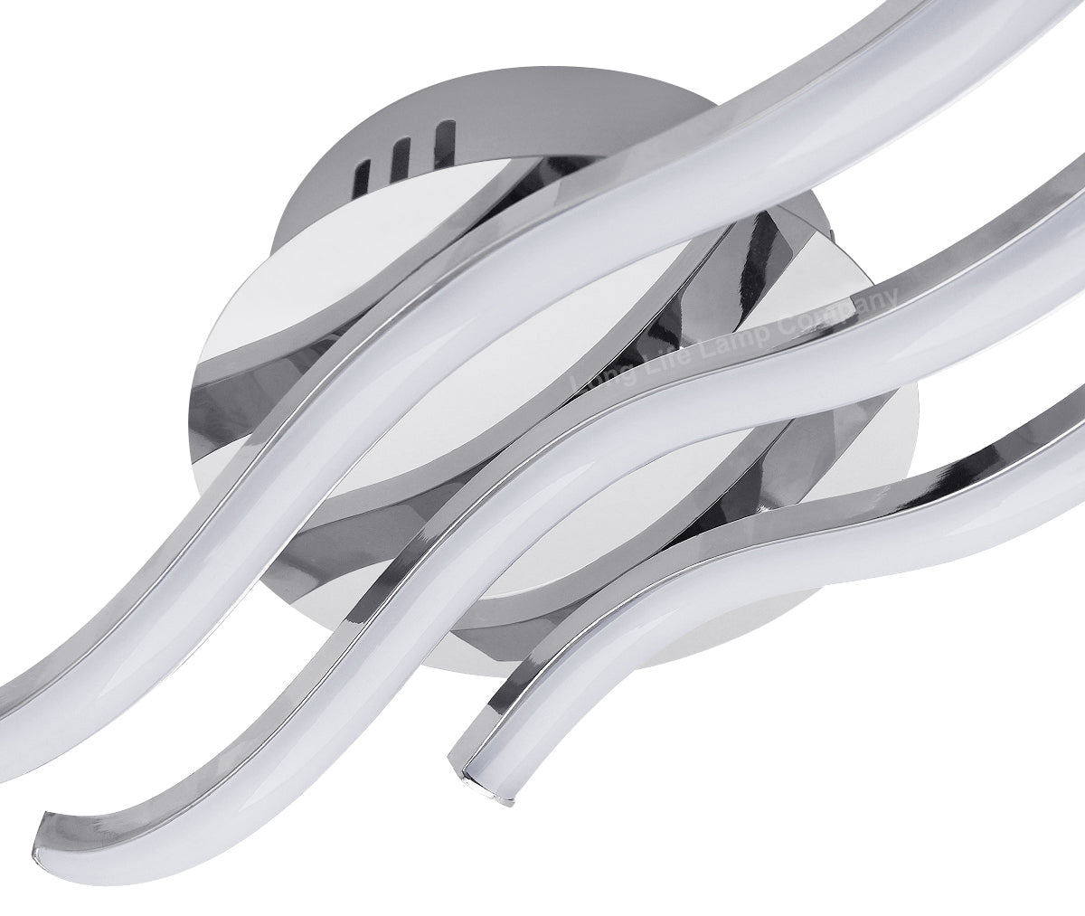 Modern LED Ceiling Chrome 3 Strip Light Warm White 20W Semi Flush - Energy Light Bulbs - Free delivery on all orders