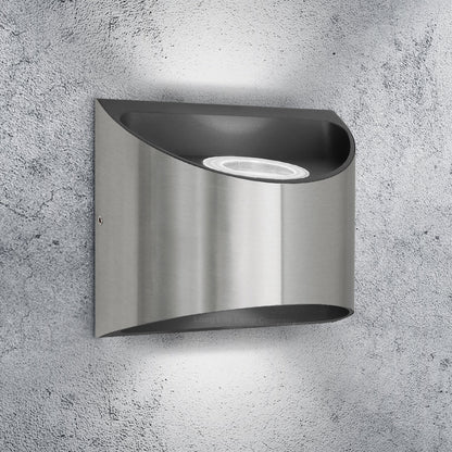 Modern LED Outdoor Wall Light Stainless Steel Cool White - Energy Light Bulbs - Free delivery on all orders