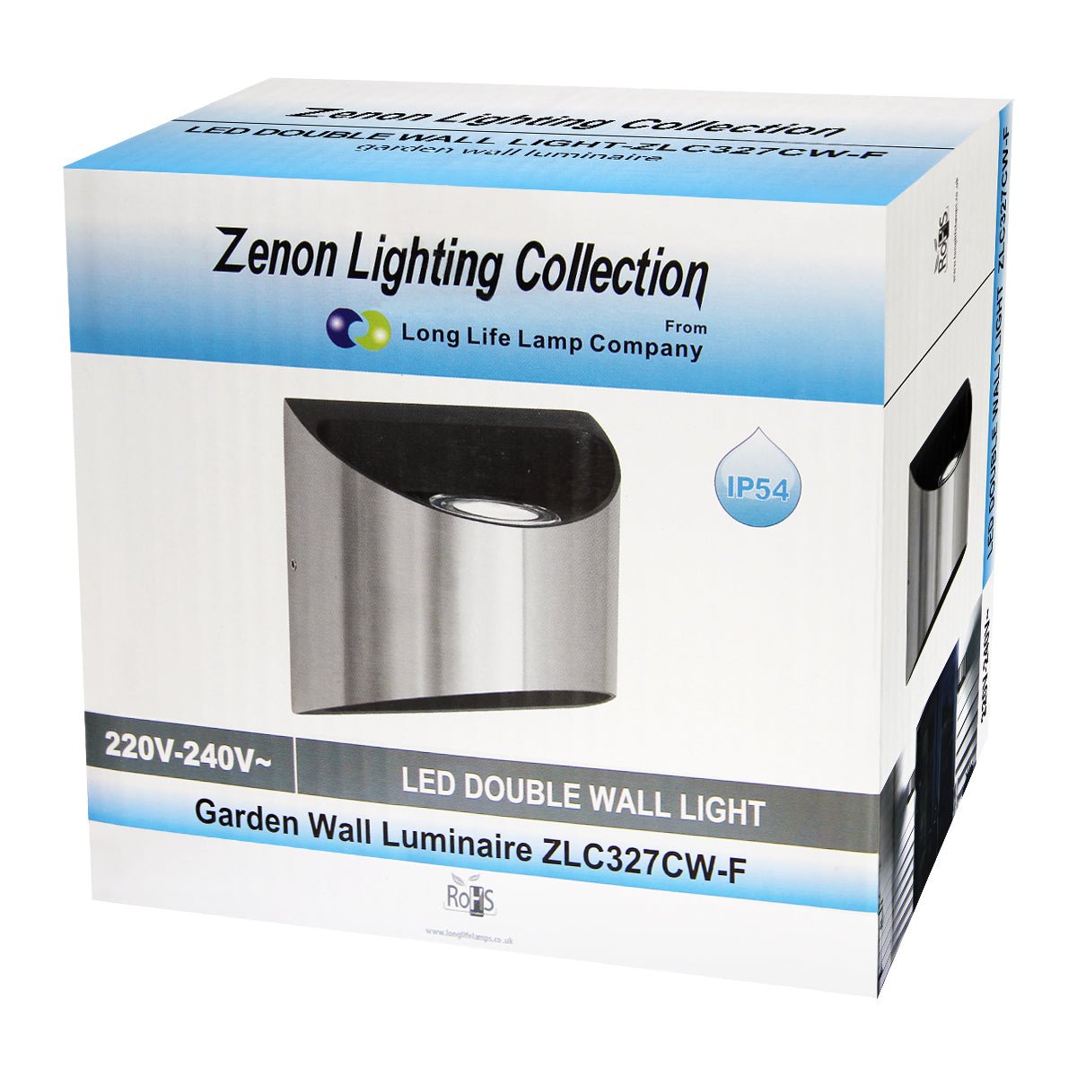 Modern LED Outdoor Wall Light Stainless Steel Cool White - Energy Light Bulbs - Free delivery on all orders