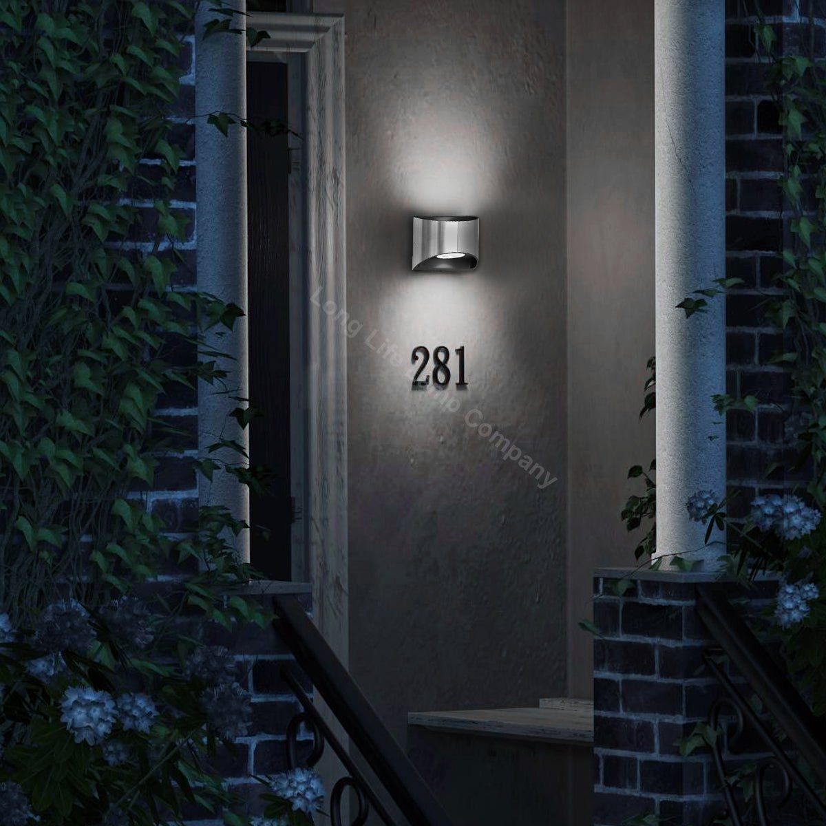 Modern LED Outdoor Wall Light Stainless Steel Cool White - Energy Light Bulbs - Free delivery on all orders