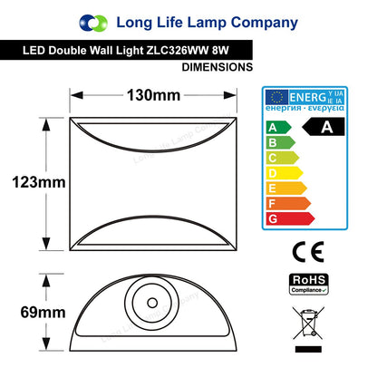 Modern LED Outdoor Wall Light Stainless Steel Warm White - Energy Light Bulbs - Free delivery on all orders