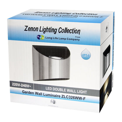 Modern LED Outdoor Wall Light Stainless Steel Warm White - Energy Light Bulbs - Free delivery on all orders