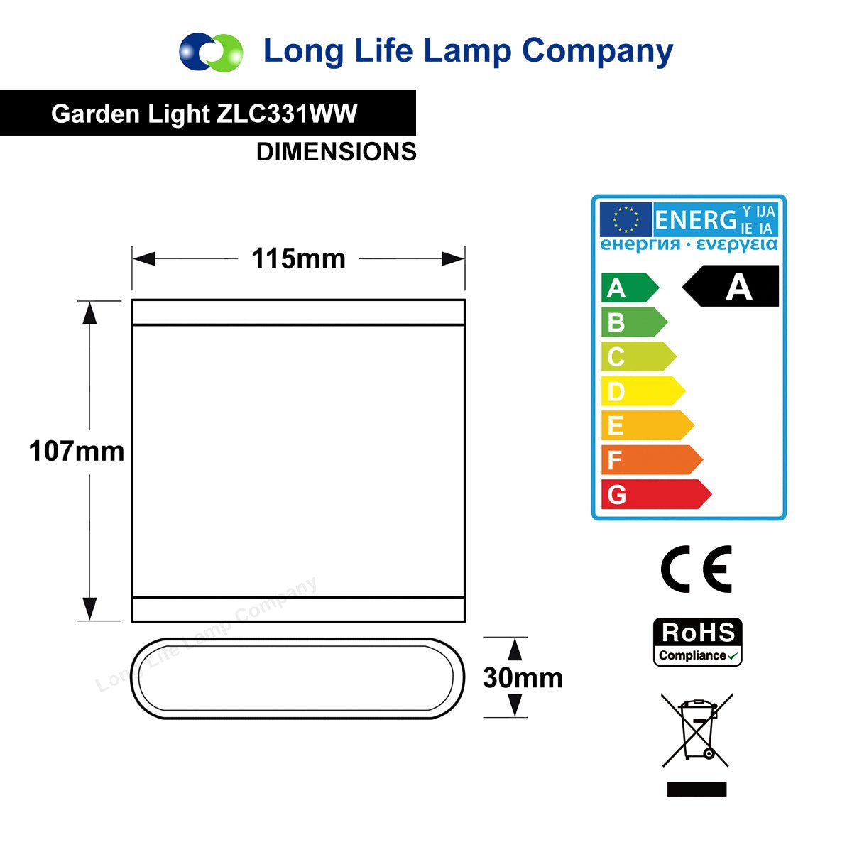 Modern LED Outdoor Wall Light Stainless Steel Warm White - Energy Light Bulbs - Free delivery on all orders
