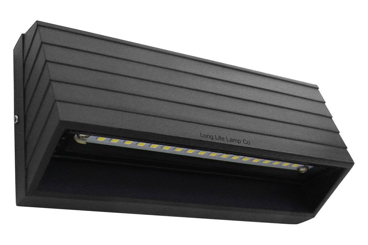 Modern LED Wall Light Down or Up Path Brick Surface Mount Light Matt Black Cool White - Energy Light Bulbs - Free delivery on all orders
