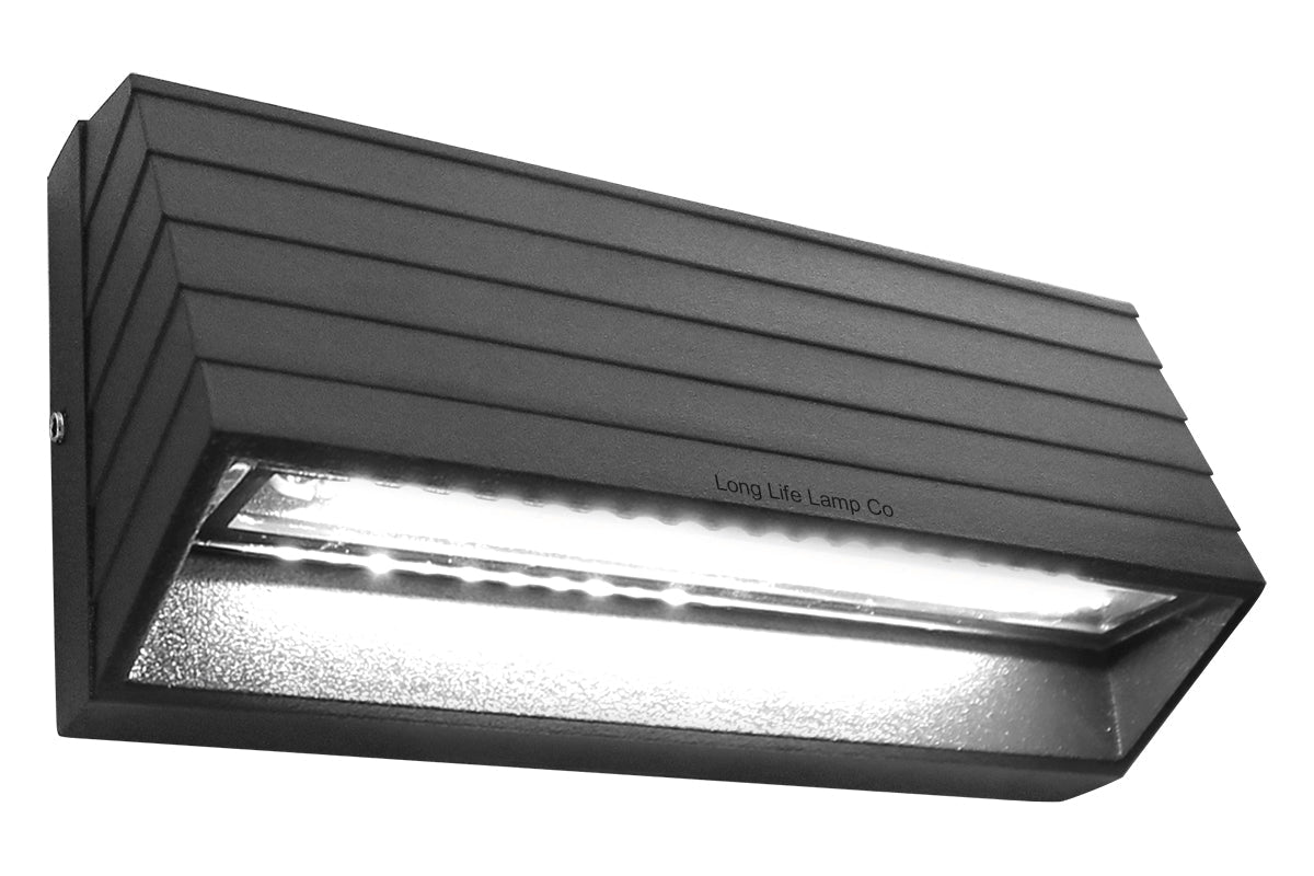 Modern LED Wall Light Down or Up Path Brick Surface Mount Light Matt Black Cool White - Energy Light Bulbs - Free delivery on all orders