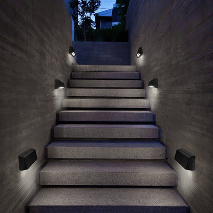 Modern LED Wall Light Down or Up Path Brick Surface Mount Light Matt Black Cool White - Energy Light Bulbs - Free delivery on all orders