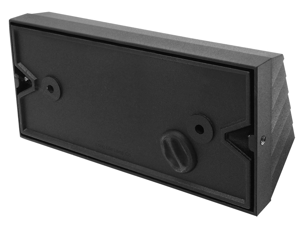 Modern LED Wall Light Down or Up Path Brick Surface Mount Light Matt Black in Warm White - Energy Light Bulbs - Free delivery on all orders