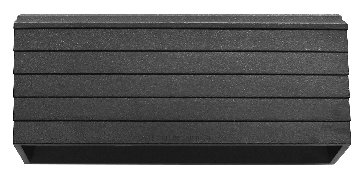 Modern LED Wall Light Down or Up Path Brick Surface Mount Light Matt Black in Warm White - Energy Light Bulbs - Free delivery on all orders