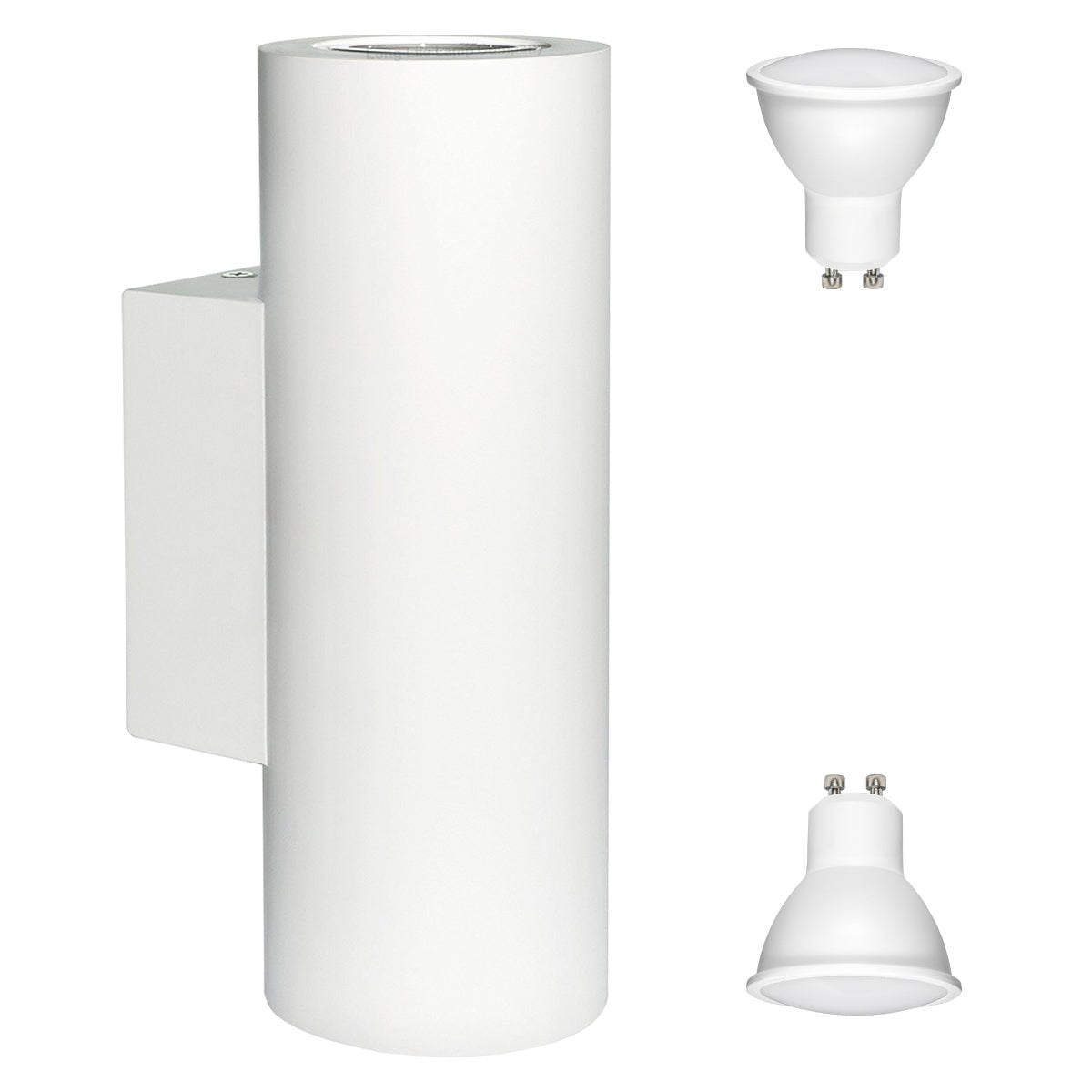 Modern LED White Ceramic Up & Down Contemporary Indoor Wall Light Lamp - Energy Light Bulbs - Free delivery on all orders