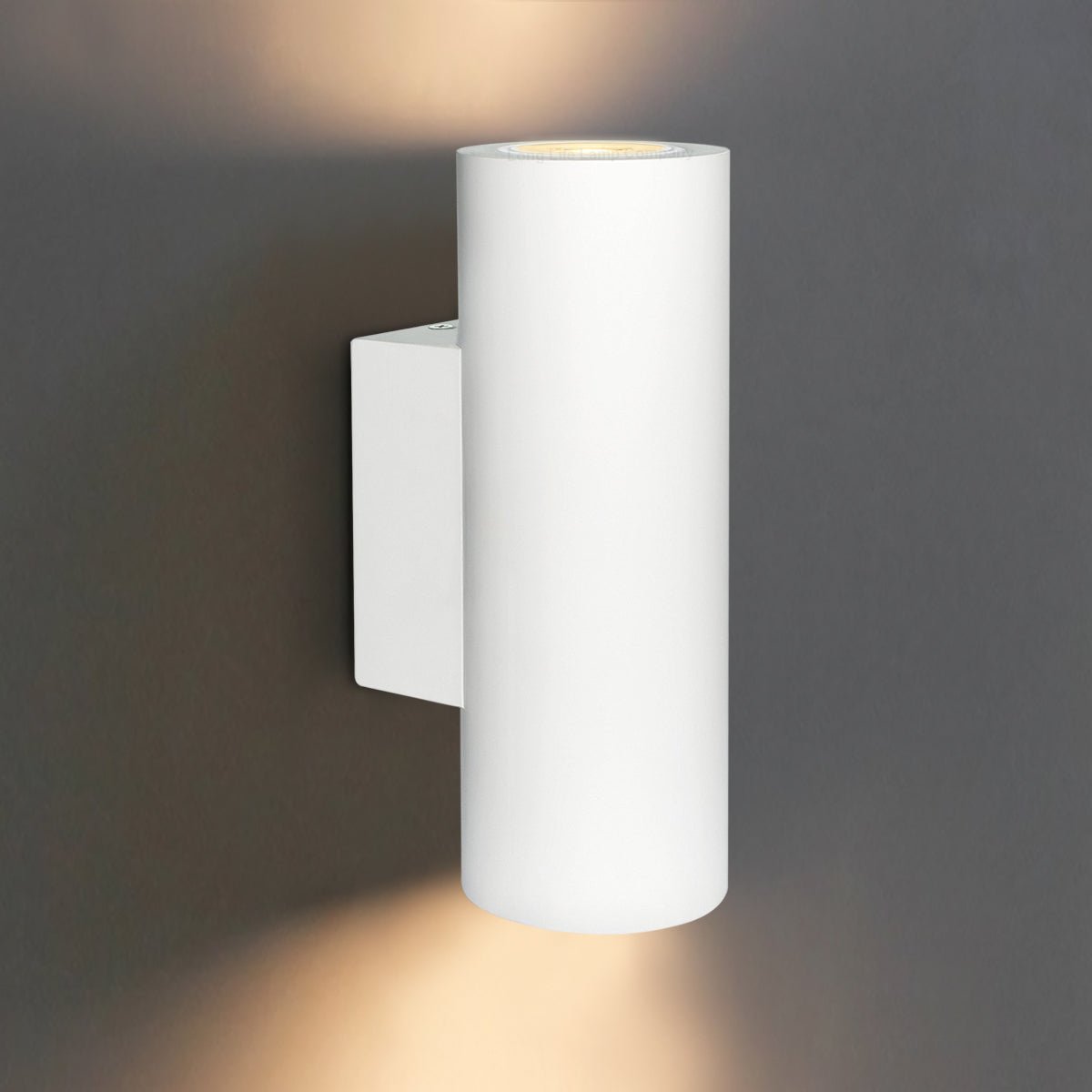 Modern LED White Ceramic Up & Down Contemporary Indoor Wall Light Lamp - Energy Light Bulbs - Free delivery on all orders