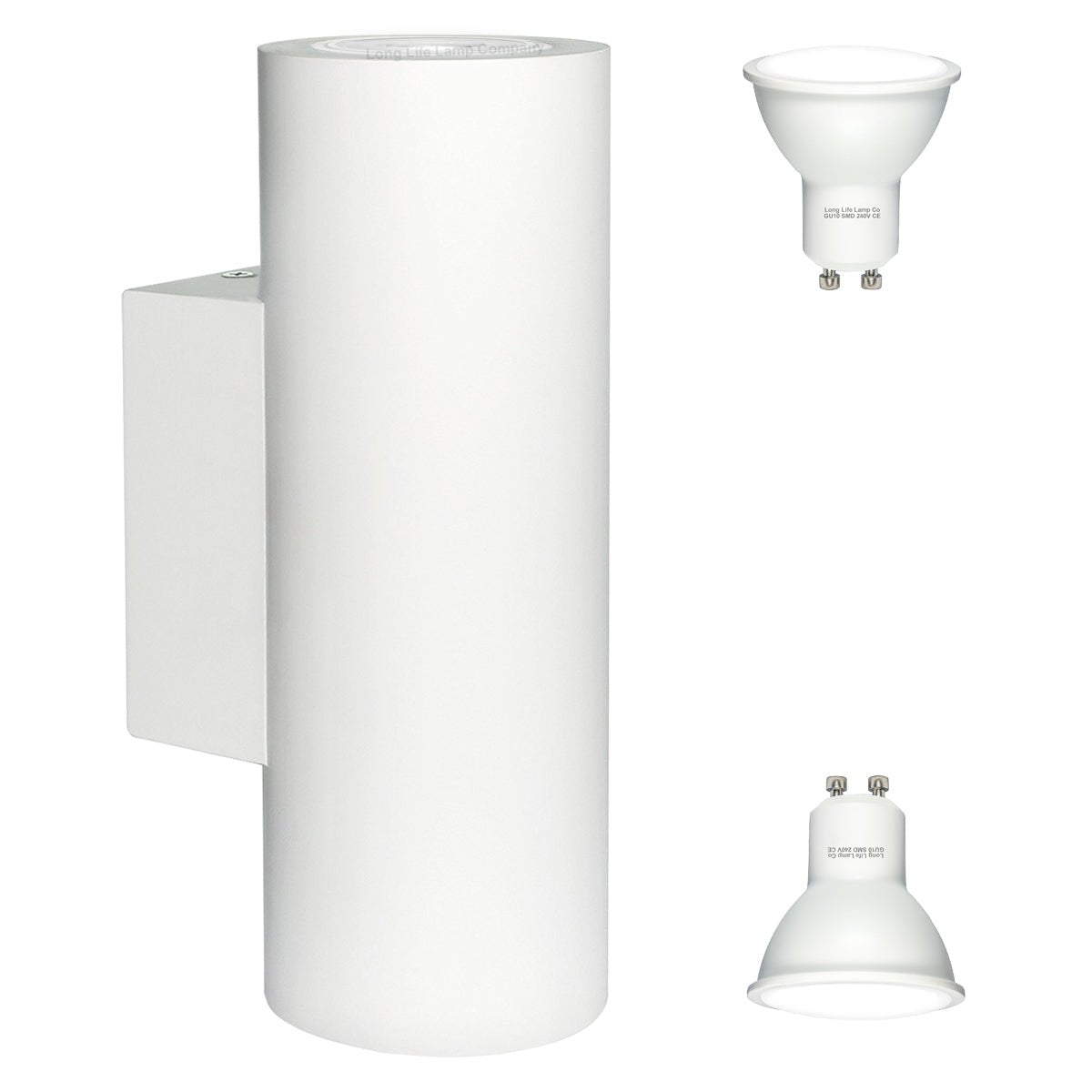 Modern LED White Ceramic Up & Down Contemporary Indoor Wall Light Lamp - Energy Light Bulbs - Free delivery on all orders
