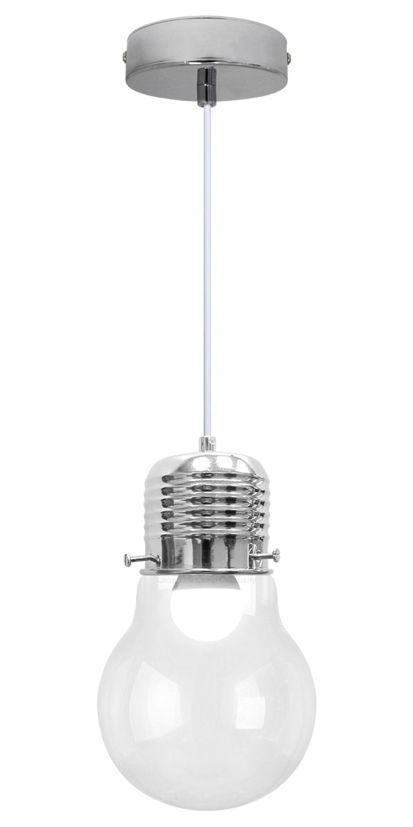 Modern New Bulb Shape Glass Ceiling Pendant Light Fitting - Energy Light Bulbs - Free delivery on all orders