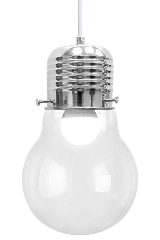 Modern New Bulb Shape Glass Ceiling Pendant Light Fitting - Energy Light Bulbs - Free delivery on all orders