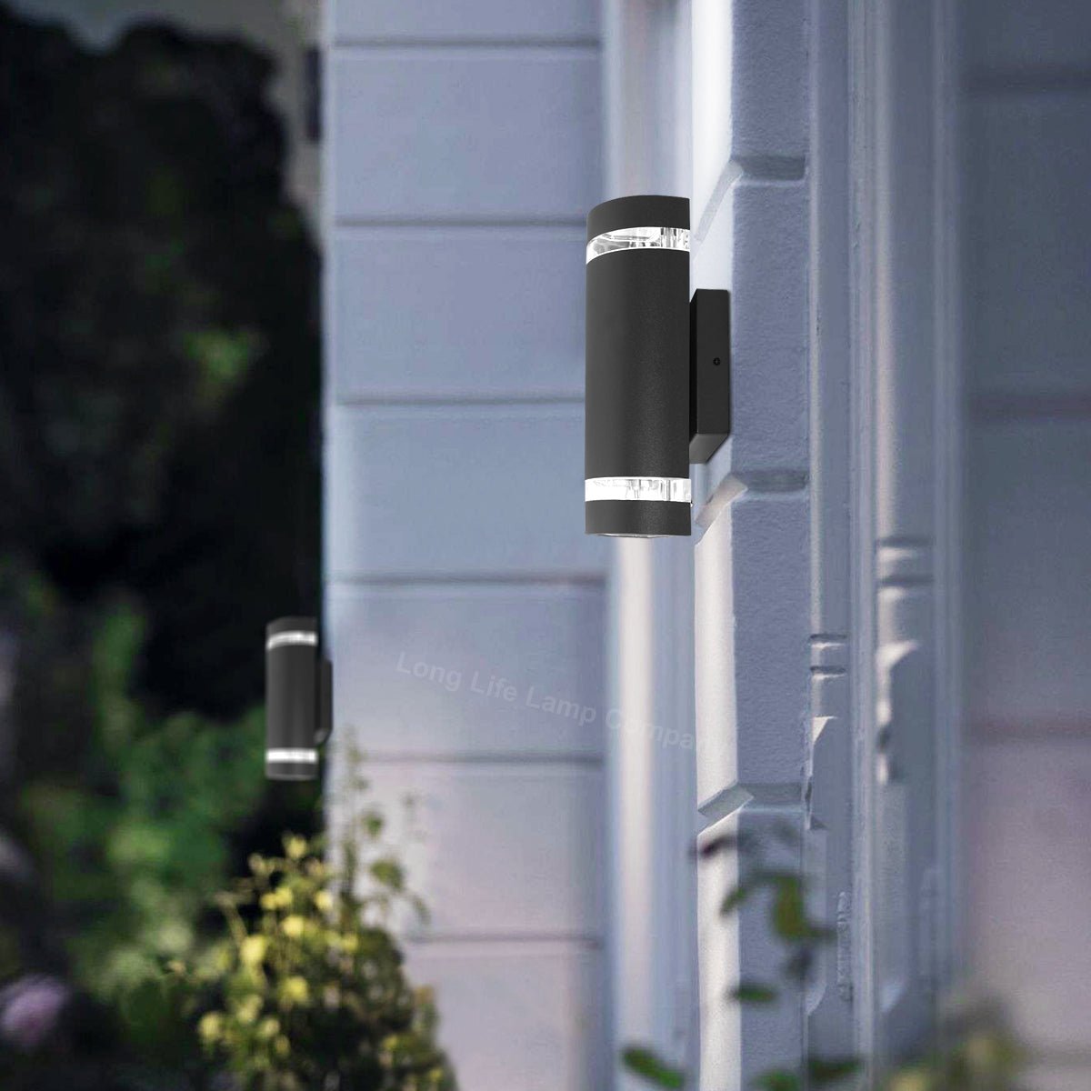 Modern Outdoor Double Wall Light Dark Grey IP44 ZLC336B - Free delivery on all orders