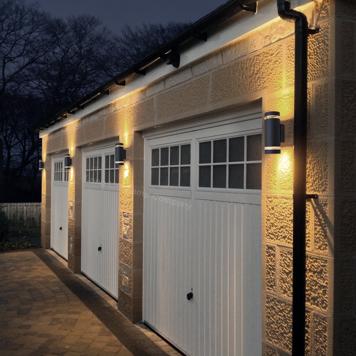 Modern Outdoor Double Wall Light Dark Grey IP44 ZLC336B - Free delivery on all orders