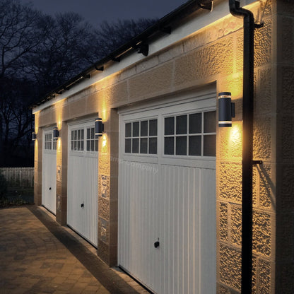 Modern Outdoor Double Wall Light Dark Grey IP44 ZLC336B - Free delivery on all orders