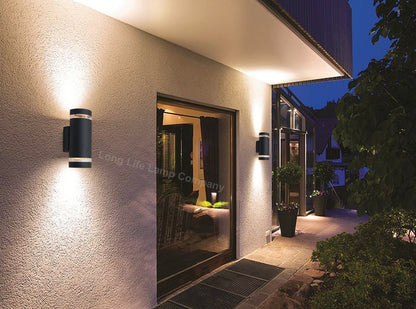 Modern Outdoor Double Wall Light Dark Grey IP44 ZLC336B - Free delivery on all orders
