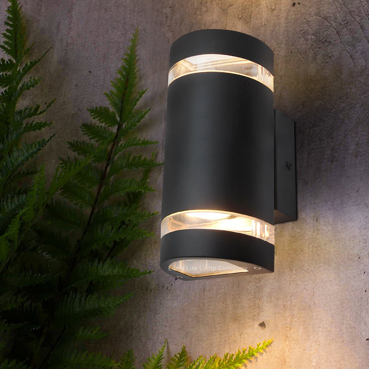 Modern Outdoor Double Wall Light Dark Grey ZLC336B with LED Warm White, Cool White, Blue - Free delivery on all orders