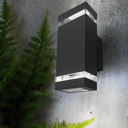 Modern Outdoor Rectangular Up Down Wall Light - Energy Light Bulbs - Free delivery on all orders