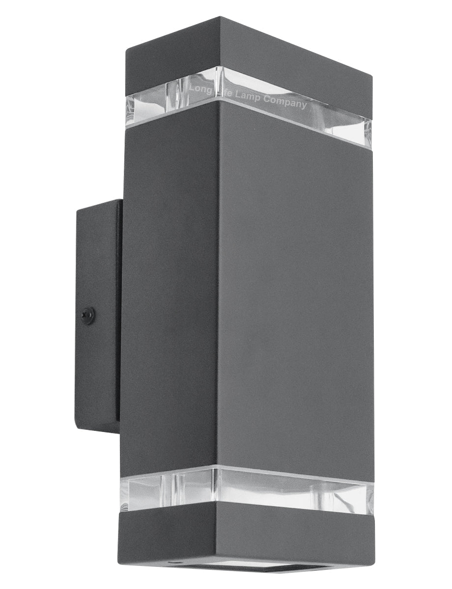 Modern Outdoor Rectangular Up Down Wall Light - Energy Light Bulbs - Free delivery on all orders