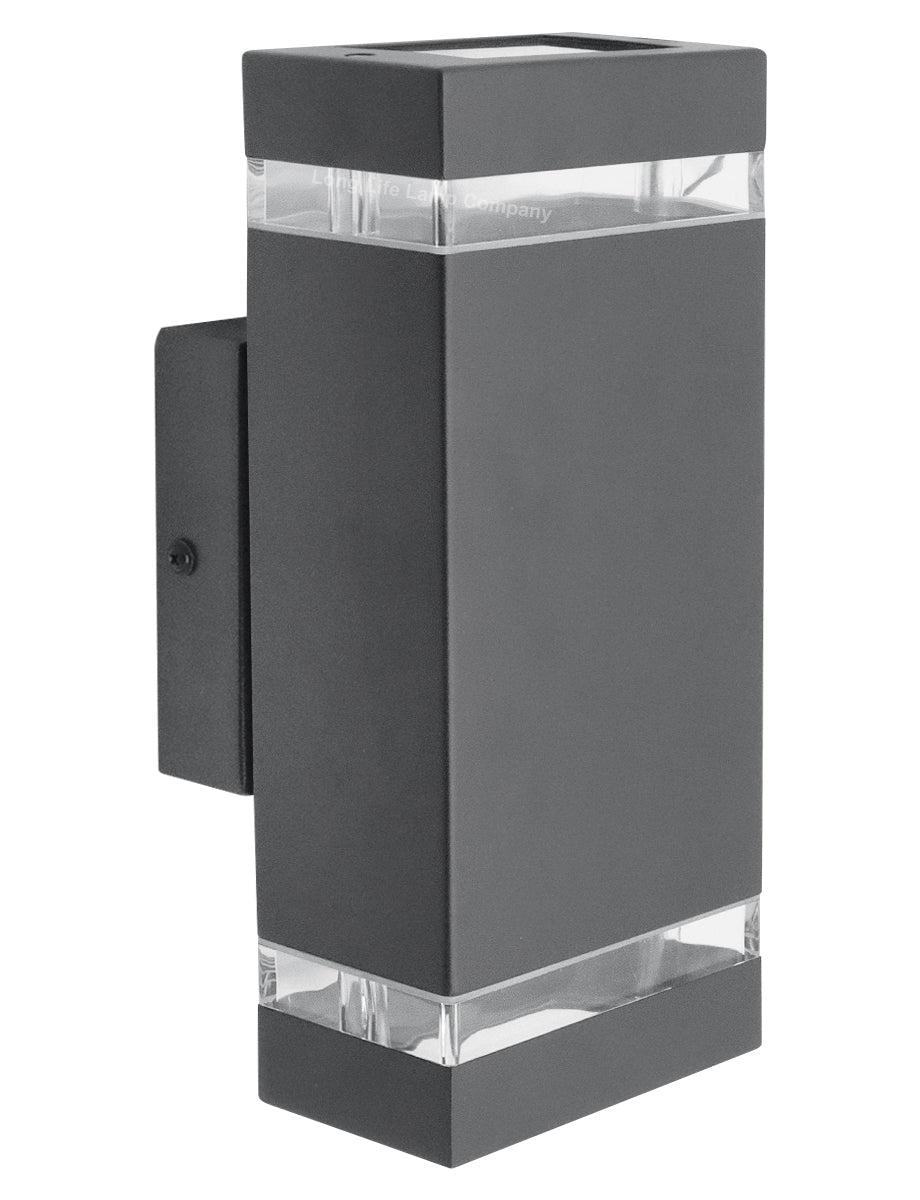 Modern Outdoor Rectangular Up Down Wall Light - Energy Light Bulbs - Free delivery on all orders
