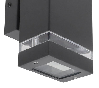Modern Outdoor Rectangular Up Down Wall Light - Energy Light Bulbs - Free delivery on all orders