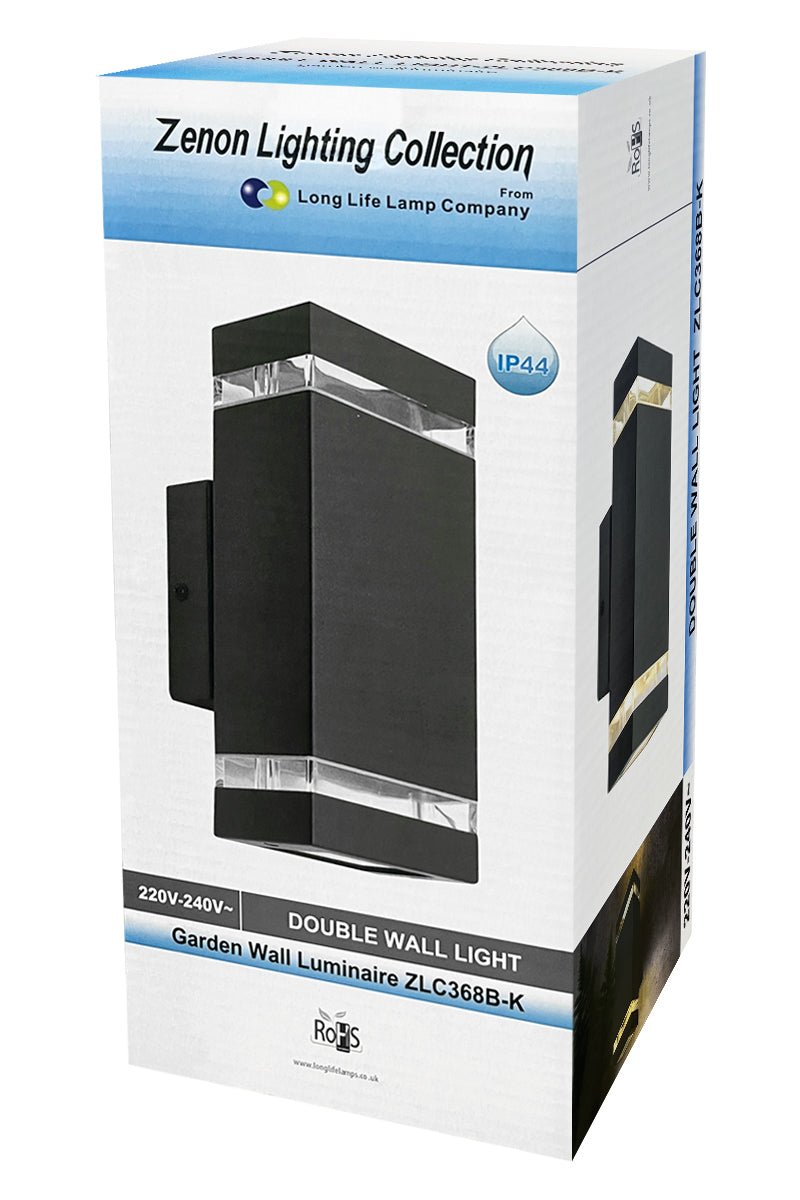 Modern Outdoor Rectangular Up Down Wall Light - Energy Light Bulbs - Free delivery on all orders