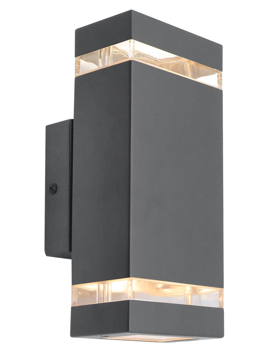 Modern Outdoor Rectangular Up Down Wall Light - Energy Light Bulbs - Free delivery on all orders