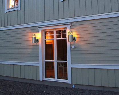 Modern Outdoor Wall Light Clear Diffuser Stainless Steel - Energy Light Bulbs - Free delivery on all orders