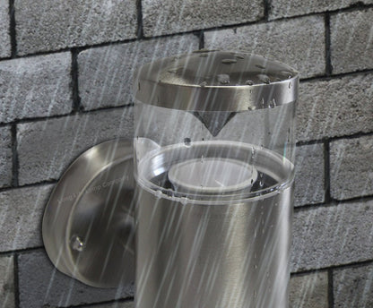 Modern Outdoor Wall Light Clear Diffuser Stainless Steel - Energy Light Bulbs - Free delivery on all orders
